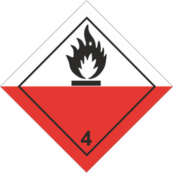 Вещества, способные к самовозгоранию - Маркировка опасных грузов, знаки опасности - Магазин товаров по охране труда и технике безопасности.