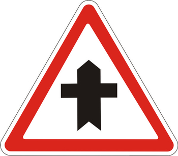 2.3.1 пересечение со второстепенной дорогой - Дорожные знаки - Знаки приоритета - Магазин товаров по охране труда и технике безопасности.