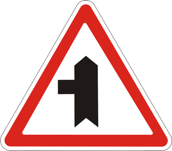 2.3.3 примыкание второстепенной дороги слева - Дорожные знаки - Знаки приоритета - Магазин товаров по охране труда и технике безопасности.