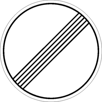 3.31 конец зоны всех ограничений - Дорожные знаки - Запрещающие знаки - Магазин товаров по охране труда и технике безопасности.