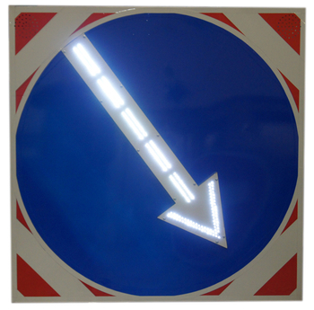 Знак 4.2.1 объезд препятствия справа (900х900мм) - Дорожные знаки - Светодиодные знаки - Магазин товаров по охране труда и технике безопасности.