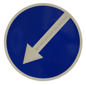 Знак 4.2.2 объезд препятствия слева - Дорожные знаки - Светодиодные знаки - Магазин товаров по охране труда и технике безопасности.