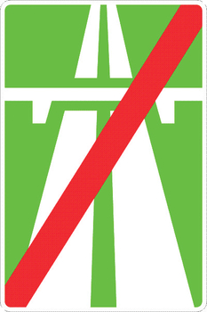 5.2 Конец автомагистрали (1350х900 мм) - Дорожные знаки - Знаки особых предписаний - Магазин товаров по охране труда и технике безопасности.