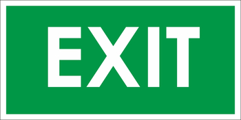 B30 exit (пластик, 300х150 мм) - Знаки безопасности - Вспомогательные таблички - Магазин товаров по охране труда и технике безопасности.