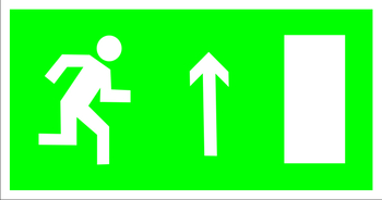 E11 направление к эвакуационному выходу (правосторонний) (пленка, 300х150 мм) - Знаки безопасности - Эвакуационные знаки - Магазин товаров по охране труда и технике безопасности.