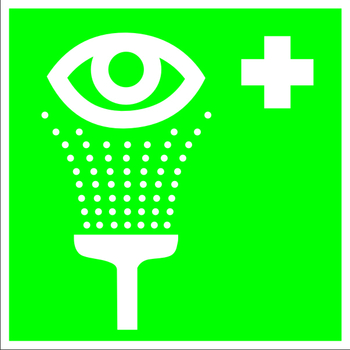 Ec04 пункт обработки глаз (пленка, 200х200 мм) - Знаки безопасности - Знаки медицинского и санитарного назначения - Магазин товаров по охране труда и технике безопасности.
