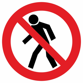 Р03 проход запрещен (пленка, 300х300 мм) - Знаки безопасности - Знаки и таблички для строительных площадок - Магазин товаров по охране труда и технике безопасности.
