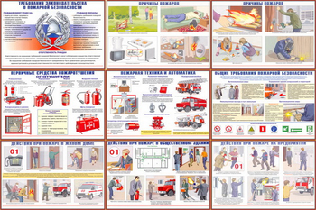 ПВ04 Умей действовать при пожаре (бумага, А3, 9 листов) - Плакаты - Пожарная безопасность - Магазин товаров по охране труда и технике безопасности.