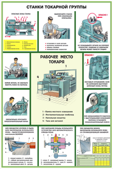 ПС08 Безопасность труда при металлообработке (пластик, А2, 5 листов) - Плакаты - Безопасность труда - Магазин товаров по охране труда и технике безопасности.