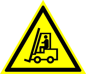 W07 внимание! автопогрузчик (пленка, сторона 200 мм) - Знаки безопасности - Предупреждающие знаки - Магазин товаров по охране труда и технике безопасности.
