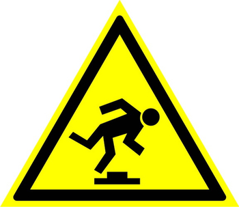 W14 осторожно! малозаметное препятствие (пленка, сторона 200 мм) - Знаки безопасности - Предупреждающие знаки - Магазин товаров по охране труда и технике безопасности.